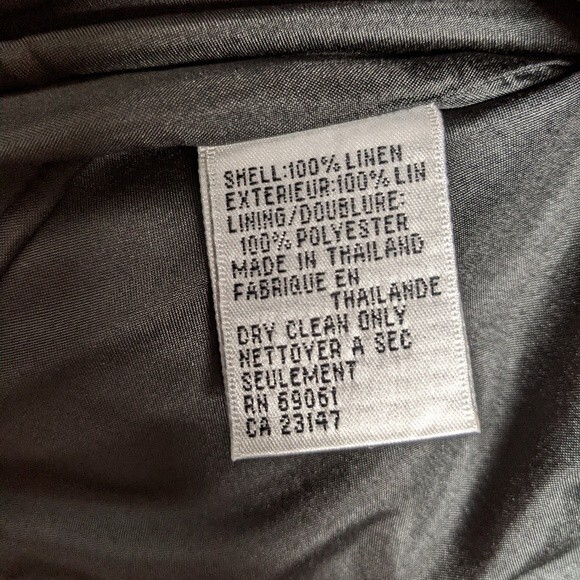 Talbots Blazer Irish Linen Short Button Down Casual Top Crop Jacket Black 10 - Picture 6 of 6